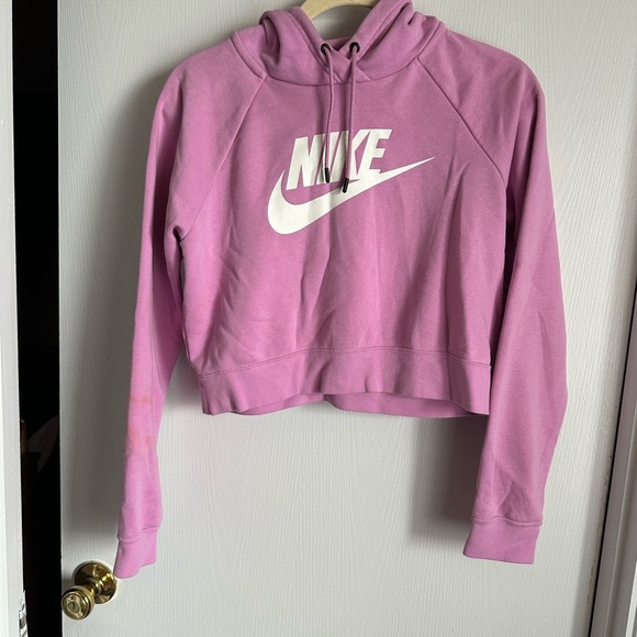 Nike Tops - Nike Pink Cropped  Sweatshirt S